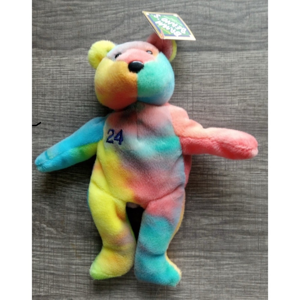 Salvinos Bamm Beano's Plush‎ Multicolor Bear Griffey JR #24 1998 Vintage New